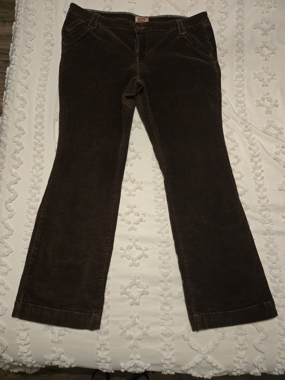 Dark Brown Corduroy Wide-Leg Jeans